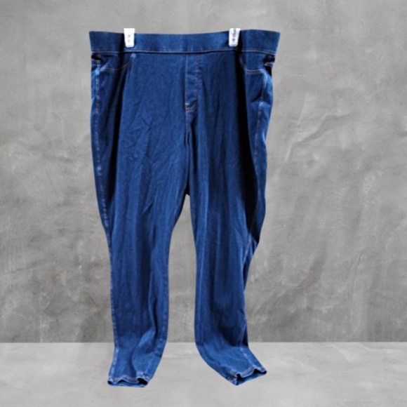 New Without Tags No Nonsense Womens Classic Indigo Denim Jean Leggings 3X - Picture 4 of 4